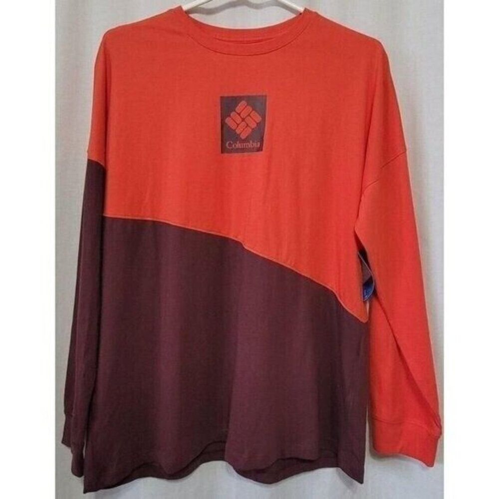 NEW Columbia Park Activewear Athletic Tee Women Large Athleisure Colorblock Gorp